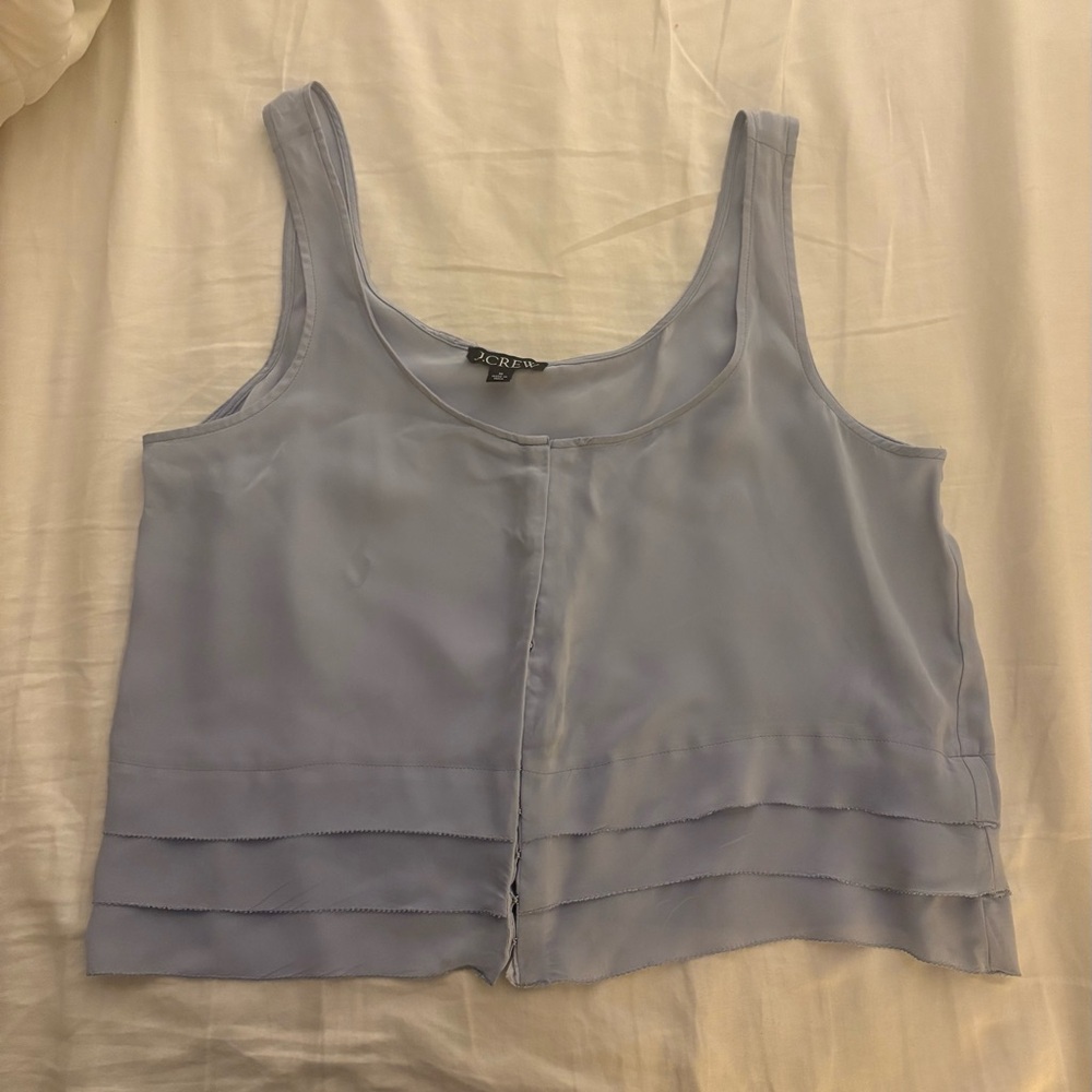 J. Crew Blue Boxy Crop Tank Top